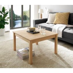 MCA furniture Couchtisch Alfons, Wohnzimmertisch Massivholz geölt, keilverzinkt belastbar bis 20 kg