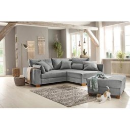 Home affaire Ecksofa Helena Luxus, bis zu 140 kg pro Sitzfläche, incl. 2 Nierenkissen und 3 Zierkissen