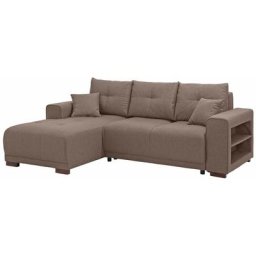 Home affaire Ecksofa Viborg, mit Regal in der Armlehne, wahlweise mit Bettfunktion