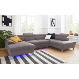 COTTA Wohnlandschaft Komaris, inklusive Kopfteilverstellung, wahlweise mit Bettfunktion und RGB-LED