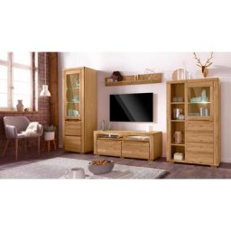 Woltra Wohnwand Denis, (Set, 4-St), teilmassives Holz
