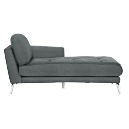 W.SCHILLIG Chaiselongue softy, mit dekorativer Heftung im Sitz, Füße Chrom glänzend