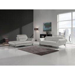 Egoitaliano Polstergarnitur Sueli, (Set), bestehend aus Sofa und Recamiere, Kopfteilverstellung, Bezug Leder