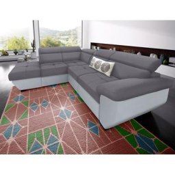 COTTA Polstergarnitur, (Set), Set: bestehend aus Ecksofa und Hocker, inklusive Kopfteilverstellung