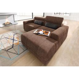 DOMO collection Ecksofa Brandon, Mit Kopfteilverstellung, auch in Leder