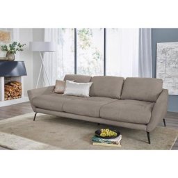 W.SCHILLIG Big-Sofa softy, mit dekorativer Heftung im Sitz, Füße schwarz pulverbeschichtet