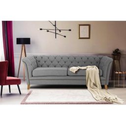 Home affaire 3-Sitzer Newport, mit Knopfheftung im Rücken, Keder und feinen Armlehnen