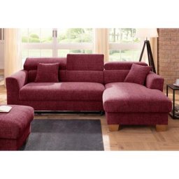 Home affaire Ecksofa, Polsterung für bis zu 140 kg pro Sitzfläche, incl. Kopfteilverstellung