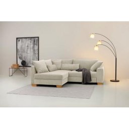 Home affaire Ecksofa Helena Luxus, bis zu 140 kg pro Sitzfläche, incl. 2 Nierenkissen und 3 Zierkissen