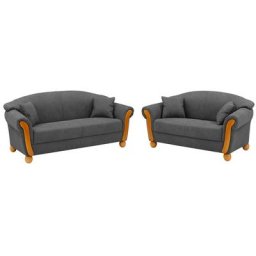 Home affaire 3-Sitzer Milano, Set 2 Teile, 2-Sitzer und 3-Sitzer, incl. Zierkissen