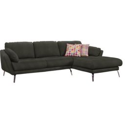 W.SCHILLIG Ecksofa softy, mit dekorativer Heftung im Sitz, Füße Chrom glänzend