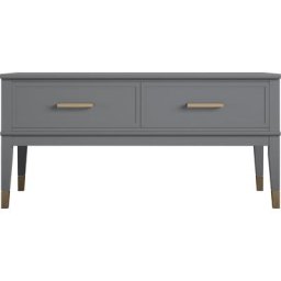 CosmoLiving by Cosmopolitan Couchtisch Westerleigh, Stauraum, aus pflegeleichtem MDF, Beine aus Massivholz, Höhe 51-76 cm