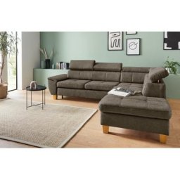 exxpo - sofa fashion Ecksofa, inklusive Kopfteilverstellung, wahlweise Bettfunktion und Bettkasten