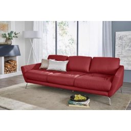 W.SCHILLIG Big-Sofa softy, mit dekorativer Heftung im Sitz, Füße Chrom glänzend