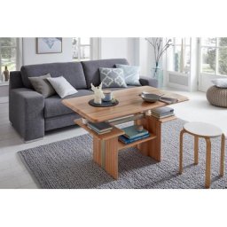 Vierhaus Couchtisch Viola, Couchtisch, höhenverstellbar durch Ilse Liftmechanik, Ablageboden