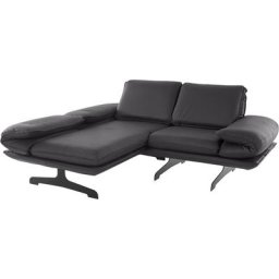 DOMO collection Ecksofa New York, wahlweise mit Arm- und Rückenfunktion, mit Kufenfüßen aus Metall