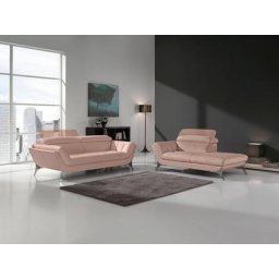 Egoitaliano Polstergarnitur Sueli, (Set), bestehend aus Sofa und Recamiere, Kopfteilverstellung, Bezug Leder