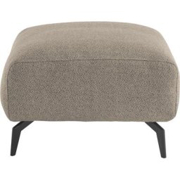 andas Hocker Drobak, aus Cord Bezug, mit schwarzen Metall Füßen