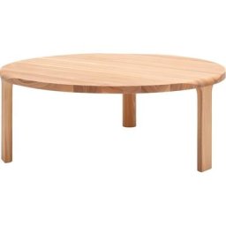 freistil ROLF BENZ Couchtisch freistil 193, Esche massiv, hell gebeizt, farblos lackiert, Durchmesser 100 cm