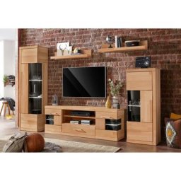 Woltra Wohnwand Ribe, (Set, 5-St), teilmassives Holz