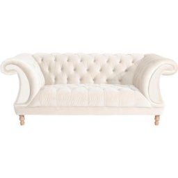 Max Winzer® Chesterfield-Sofa Isabelle, mit Knopfheftung & gedrechselten Füßen in Buche natur, Breite 200 cm