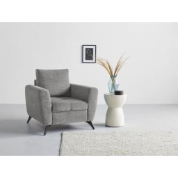 andas Sessel Lörby, auch mit Aqua clean-Bezug, feine Steppung im Sitzbereich, lose Kissen