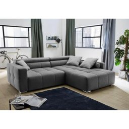 Jockenhöfer Gruppe Ecksofa Salerno, im Big-Sofa-Style, mit Kopf- bzw. Rückenteilverstellung und Zierkissen