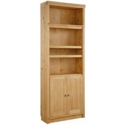 Home affaire Bücherregal Cliff, aus massiver Kiefer, Höhe 220 cm, mit 2 Holztüren, viel Stauraum