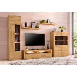 Woltra Wohnwand Ribe, (Set, 5-St), teilmassives Holz