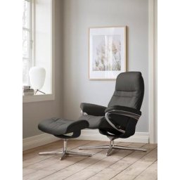 Stressless® Relaxsessel Sunrise, mit Cross Base, Größe S, M & L, Holzakzent Schwarz
