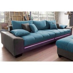Nova Via Big-Sofa Nikita, wahlweise mit Kaltschaum (140kg Belastung/Sitz) und Bluetooth-Sound