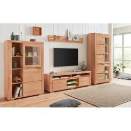 Woltra Wohnwand Denis, (Set, 4-St), teilmassives Holz