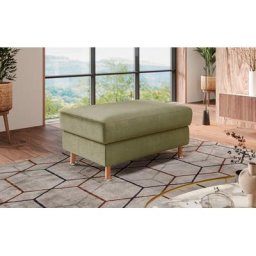 Home affaire Polsterhocker, Holzfuesse mit Metallteller