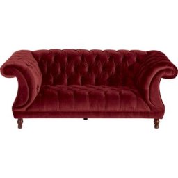 Max Winzer® Chesterfield-Sofa Isabelle, Knopfheftung & gedrechselten Füßen in Buche Nussbaum, Breite 200 cm