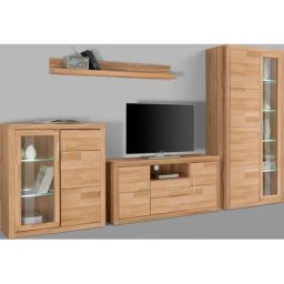 Woltra Wohnwand Logo, (Set, 4-St), teilmassives Holz