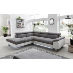 COTTA Polstergarnitur Komaris, (Set), Set: bestehend aus Ecksofa und Hocker, Kopfteilverstellung