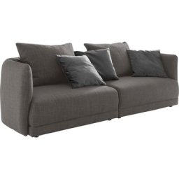 designwerk Big-Sofa New York, Breite 253 cm, mit schmaler Arm- und Rückenlehne