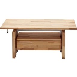 MCA furniture Couchtisch Titus, Wohnzimmertisch mit Liftfunktion, keilverzinkt geölt und gewachst