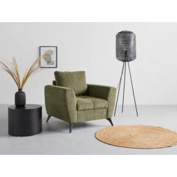 andas Sessel Lörby, auch mit Aqua clean-Bezug, feine Steppung im Sitzbereich, lose Kissen