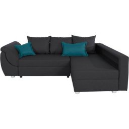 INOSIGN Ecksofa Zoja, wahlweise mit RGB-/LED-Beleuchtung im Regal, incl. 2 Zierkissen