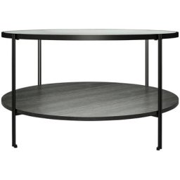 Dorel Home Couchtisch Wainwright (1-St), mit Tischplatte aus Glas, Ablageboden, Breite 81,5 cm, Höhe 45 cm