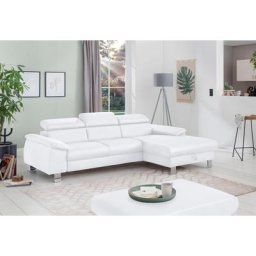 COTTA Polstergarnitur Komaris, (Set), Set: bestehend aus Ecksofa und Hocker, Kopfteilverstellung