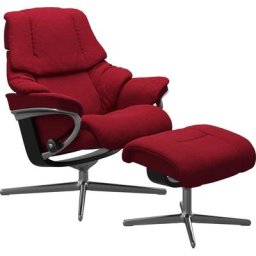 Stressless® Fußhocker Reno, mit Cross Base, Größe S, M & L, Holzakzent Schwarz