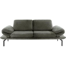DOMO collection 2-Sitzer New York, wahlweise mit Arm- und Rückenfunktion, mit Winkelfuß aus Metall