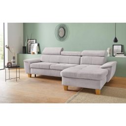 exxpo - sofa fashion Ecksofa, Kopfteilverstellung, wahlweise mit Bettfunktion und Bettkasten
