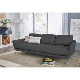 W.SCHILLIG Big-Sofa softy, mit dekorativer Heftung im Sitz, Füße Chrom glänzend