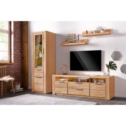 Woltra Wohnwand ZARA, (Set, 4-St), teilmassives Holz