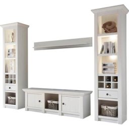 Home affaire Wohnwand California, (Set, 4-St), bestehend aus 2 Standregale, Lowboard, Wandregal