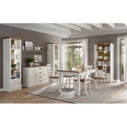 Home affaire Wohnwand Beauvais, (Set, 4-St), Rahmenoptik und Kranzprofile, Gesamtbreite der Wohnwand 300 cm