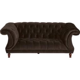 Max Winzer® Chesterfield-Sofa Isabelle, Knopfheftung & gedrechselten Füßen in Buche Nussbaum, Breite 200 cm